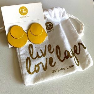 NWT Gorjana gold ear jacket stud earrings